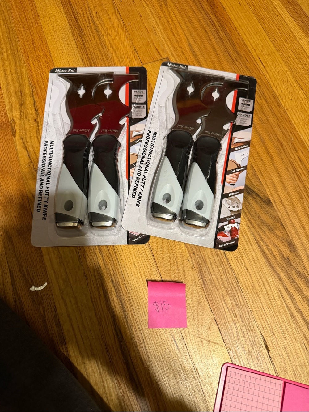 Multifunctional Putty Knife Set - White & Black - 2-Pack